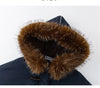 Warm Down jacket Ladies Pai Overcome Winter Cotton Padded Coat Women Parkas Horn Hooded Outcoat Big fur collar Overcoat