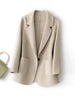 Women's Coat Pure Wool Plaids and Tweedst Camel Women's Coat Elegant Trench Coat