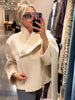 Women's Jacket Outerwear Scarf Collar Solid Long Sleeve Coat Loose Asymmetric Draped Jacket Elegant Casual Street Coat Ladies