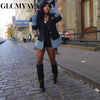 Women Patchwork Denim Long Sleeve Single Breasted Jackets Holiday Vacation Streetwear Outcoats