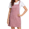 Women's Suspender Skirt Corduroy Spring and Autumn Pocket Strap Adjustable Casual Strap Short Dress
