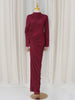 Elegant Vintage Spliced Ribbon Dresses for Women Turtleneck Long Sleeve Irregular Folds Evening Maxi Dress Female