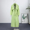 High Street Brown Belted Trench Coats Women's Loose Lapel Lace-up Button Full Sleeve Windbreakers Autumn Ladies Outwear