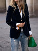 Women's Gold Velvet Blazer, Office Lady Spring Autumn Foreign Atmosphere, Red Blazers Suit, OL Professional Wear