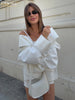 Loose White Office Women Blazer Winter Lapel Long Sleeve Blazers Elegant Classic Solid Top Female Clothing