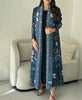 Pleated Print Foldable Collar Women's Long Sleeve Trench Coat Winter Original Design Cardigan Coat