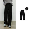 Women's Casual Pants Winter Cashmere-like Fleece-lined Tapered Thick Warm Trousers
