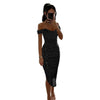 Women Christmas Party Dress Sequined Irregular Hem Evening Dress Low-cut Prom Wedding Party Formal Slit Hem Ladies Midi Dress