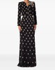 High Street Vestido Women's Beaded Wrapped Chest Long Maxi Dress +Short Jacket