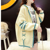 Korean Female Hooded Knitting Cardigan Jacket Retro Lazy Wind Women Loose Fit Sweater Outerwear Spring Autumn Lady Knitwear Coat