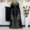 African Clothes Women Dashiki Dress Chiffon Abaya Long Sleeves Dress Islamic Casual Clothing Women Diamond Muslim Long Dress