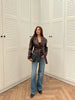 Burgundy PU Jacket Women Autumn Slim Lace Up Blazer Top Fall Casual Leather Jackets Coat Femme