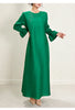 Pleated Dress Women's Round Neck Long Sleeve Casual Loose Lady Elegant Women's Dress