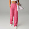 High Waisted Yoga Pants for Women, Loose Wide Leg Workout Trousers with Pockets for Running and Outdoor Exercise