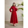 Spring Autumn High End Elegant Birthday Party Women's Dress French Hook Flower Single Breasted Slim Lace Long Dress S89