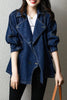 Korean Style Retro Denim Shirt Women's Spring and Autumn Niche Chic Unique Design Jacket Top