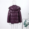 Solid Hooded Padded Jacket Women's Warm Long Sleeve Oversized Jacket Autumn Winter Lady High Street Outerwear
