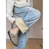 Winter Y2k Pants For Women American Embroidered Flared Jeans Thick Fleece Lined High Waist Loose Fit Denim Trousers