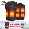 Kemimoto Heated Vest Women 6 Heating Areas Winter Warm USB Electric Heating Lady's Jacket Adjustable for Outdoor Ski Cycling