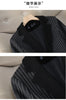 Women Stripe Stitching Woolen Blazer Coat Long Sleeve Jacket Office Ladies Work Wear Blazers Female Windbreakers Outerwear