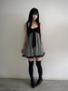Y2K Harajuku Gothic Lolita Women's Dress Sexy Slim Fit Chic Striped Suspenders Dresses Kawaii Japanese Emo Girl Streetwear