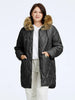 Women's Winter Jacket Plus Size Women Parka Long Down Jackets Hooded Diamond Quilted Coat Female Clothing Split Hem