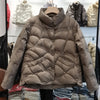 Janveny 90% White Duck Down Jacket Women Ultra Light Down Coat Casual Loose Stand-Up Collar Clothes Waterproof Windproof Outwear