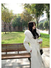 French Lazy Autumn Winter Hooded Double Faced Cashmere Coat Mid Length Real Fox Fur Collar Wool Warm Coat Women