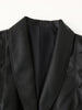 Suninherat Autumn Faux Leather Jacket Black PU Jacket Coat with Belt Lapel Women's Outwear