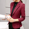 Blazer Ladies, Pocket Jacket, Slim Fit Long-sleeved Korean Style Office Traf Tangada