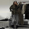 Camouflage Stand Collar Jackets Women's Casual Zipper Drawstring Waist-cinching Pockets Coat Autumn Ladies Outwear