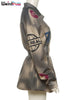 Tie-Dye 2 Piece Set Tracksuit Women Letter Print Zip Jacket+Waistband Puffy Skirt Matching Street Casual Vintage Suit
