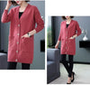 Ladies Sweater Jacket Autumn Winter V-neck Be All-match Women's Knitting Cardigan Sweater Coat Loose Comfortable Female Top