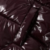 Solid Glossy Zipper Hooded Coats Women's Warm Elastic Waist Pleated Short Cotton Jacket Winter Lady High Street Outwear