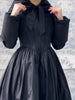 Waist-cinching Slim Puffy Long Jacket Unique S Line Big Hem Thicken Warm Robes Lady High Street Outwear