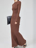 Sexy O Neck Ribbed Knitting Fishtail Sweater Dress Women Full Sleeve Stretch Basic Bodycon Maxi Long Mermaid Robe Vestido