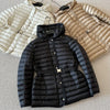 Autumn Winter Lightweight Short Slim 90% White Duck Down Jacket Women Hooded Detachable Sash Warm Down Coat