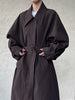 Women Coffee Brief Belted Big Size Long Trench Lapel Long Sleeve Windbreaker Tide Spring Autumn 1DJ3893