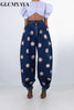 High Waist Zipper Jogger Jeans Trousers Women Loose Casual Vintage Lantern Pants Fall Baggy Jeans Street