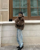 Modern Faux Fur Like Plush Jacket Autumn Winter Women's Warm Trench Coat Thicken Lady's Party Street Wear