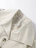 Women's Trench Coat Double Breasted Stand Collar Epaulet Lace Up Long Windbreaker Office Lady Autumn Winter Solid Slim Outerwear