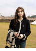 Wool Coat for Women Winter Korean Retro Lace Splicing Lamb Wool Button Pockets Thickened Warm Female Coat MXB43W0720