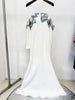 High Street Designer Vestido Women's Slash Neck Off The Shoulders Beaded Long Maxi Dress