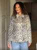 Retro Leopard Print Faux Fur Short Jacket Chic Lapel Collar Single Button Long Sleeve Coat Autumn Daily Lady Casual Streetwear