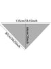 1pc Printed Triangular Scarf Bandanas Women's Elegant Niche All-Matching Scarf Jeans Belt