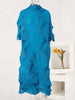 Spring Pleated Dress For Women Loose Fold Turtleneck A-Line Vintage Long Dresses Lady Elegant Clothes Tide 2Aa6000