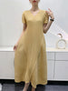 Bud Elegant Dresses for Women Autumn Pleated Casual Solid Color Party Formal Occasion Dresses