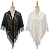 Tassel Patchwork V-Neck Cardigans Women Wedding Accessories Shawl Hollow Multicolored Evening Prom Cape Tulle Shawl Party