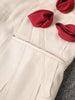 Women Beige Flower Ribbon Big Size Vintage Blazer Lapel Long Sleeve Jacket Tide Spring Autumn CPG2872