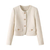 Autumn Jacket Women Small Fragrant Short Loose Coat Female Round Neck Casual Elegant Ladies Outerwear Tops